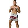 FIGHT-FIT - Muay Thai Shorts / Weiss / Large