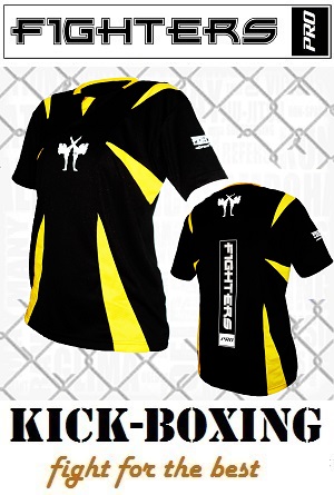 FIGHTERS - Camicia da kickboxing / Competition / Nero / Large