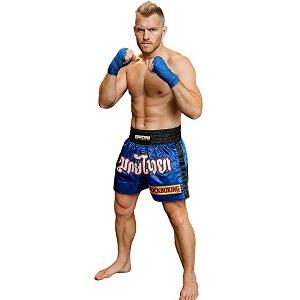 FIGHT-FIT - Muay Thai Shorts / Kickboxing / Blau / Small