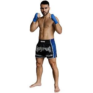 FIGHTERS - Thaibox Shorts / Elite Pro Muay Thai / Schwarz-Blau / Large