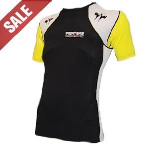 FIGHTERS - Rash Guard / Schwarz-Gelb-Weiss / XS